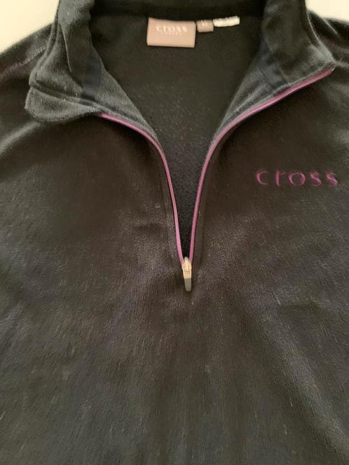 Zwarte fleece in maat medium van het merk Cross, Kleding | Dames, Sportkleding, Zo goed als nieuw, Paars, Ophalen of Verzenden