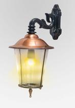 Grote hangende antieke muurlantaarn koper - WK13 buitenlamp, Ophalen of Verzenden