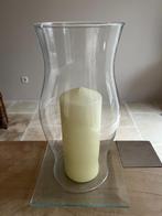 Glazen kaarshouder, Huis en Inrichting, Ophalen, Zo goed als nieuw, Kaars