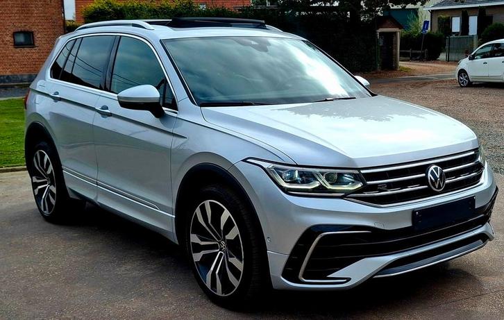 VW TIGUAN 3x R-LINE PLUG IN HYBRIDE 285PK IQ LED FULL OPTION, Auto's, Volkswagen, Bedrijf, Tiguan, ABS, Achteruitrijcamera, Adaptive Cruise Control