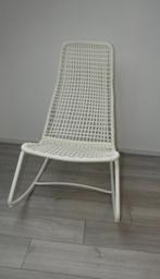 Witte schommelstoel IKEA, Huis en Inrichting, Riet of Rotan, Wit, Zo goed als nieuw, Eén
