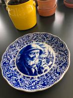 Assiette murale/bol, bleu Delft, ø38cm, le vieil homme, Antiquités & Art, Antiquités | Plateaux, Enlèvement