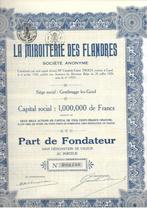 La Miroiterie des Flandres - Gentbrugge, 1920 tot 1950, Ophalen of Verzenden, Aandeel