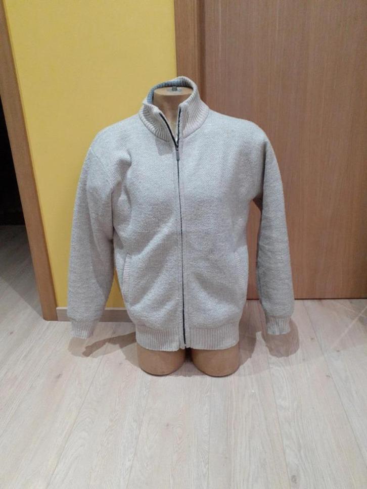 veste homme gris beige taile XXl, Kleding | Heren, Truien en Vesten, Gedragen, Overige maten, Beige, Ophalen of Verzenden