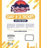 Suikerrock zondag 04/08 - 2 tickets, Tickets en Kaartjes, Evenementen en Festivals, Twee personen