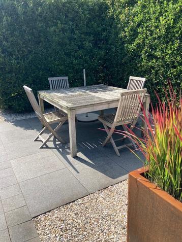 Tuintafel Bristol, Enlèvement, Utilisé, Carré, Bois de teck