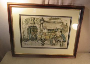 Mooie Artprint 'Groenten en Fruit' - Pieck beschikbaar voor biedingen
