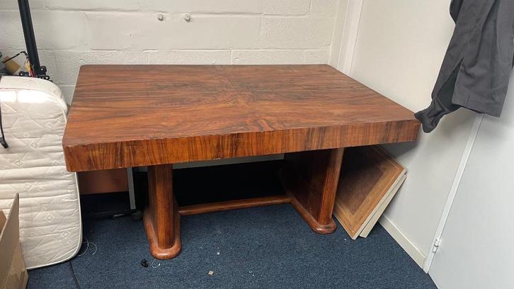 MAGNIFIQUE TABLE ART DECO EN NOYER, Huis en Inrichting, Tafels | Eettafels, Gebruikt, 100 tot 150 cm, 100 tot 150 cm, Vijf personen of meer