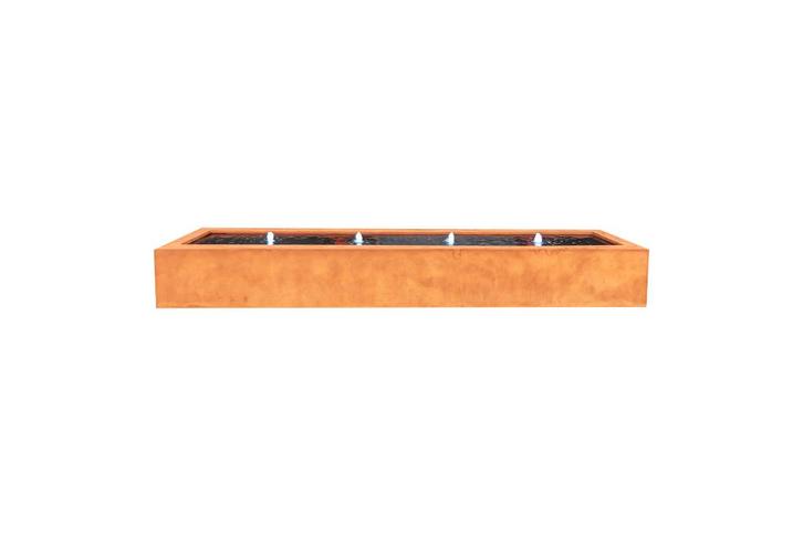 Watertafel uit Demo 400x100 Corten-look, Tuin en Terras, Waterpartijen en Fonteinen, Zo goed als nieuw, Waterornament, Overige materialen