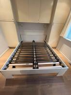 Tweepersoonsbed 160x200, Huis en Inrichting, Slaapkamer | Bedden, Ophalen, Wit, Tweepersoons, Zo goed als nieuw