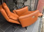 Relax zetel leer cognac, Maison & Meubles, Enlèvement, Utilisé, Cuir