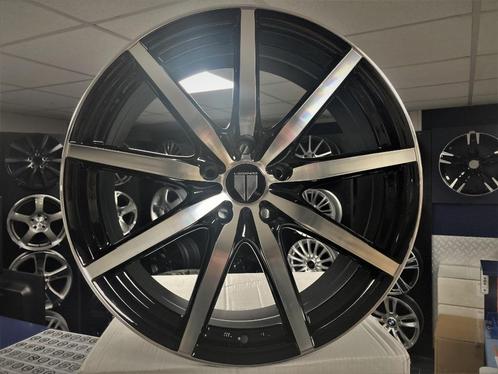 NIEUWE 19 inch 5x114.3 zwart polish aluminium sportvelgenset, Auto-onderdelen, Banden en Velgen, Velg(en), 19 inch, Nieuw, Ophalen of Verzenden