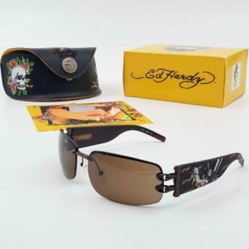 Zonnebril Ed Hardy EHS-016 62-17-120 Latte, Handtassen en Accessoires, Zonnebrillen en Brillen | Heren, Nieuw, Zonnebril, Overige merken