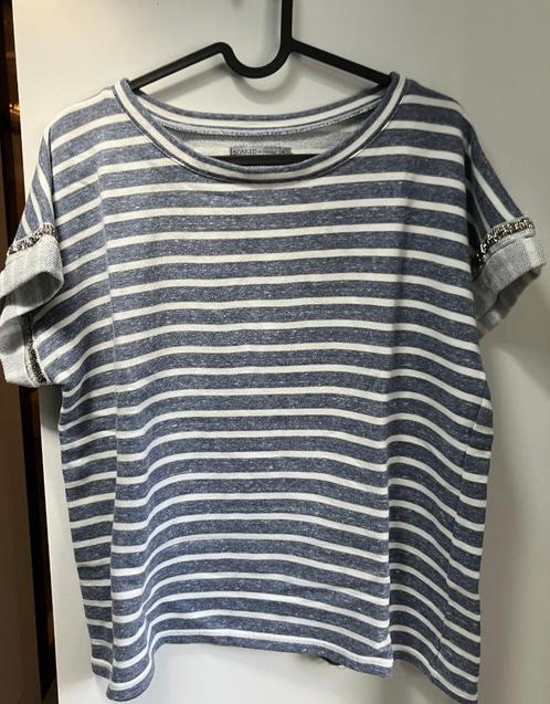 Elegante Soaked in luxury sweatshirt, Kleding | Dames, Blouses en Tunieken, Zo goed als nieuw, Maat 38/40 (M), Blauw, Ophalen of Verzenden