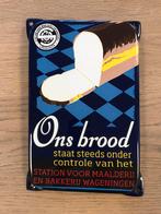 Ons Brood emaille reclamebord, Verzamelen, Ophalen of Verzenden, Zo goed als nieuw, Reclamebord
