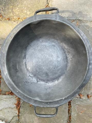Antieke tinnen schaal 32cm 1812 beschikbaar voor biedingen