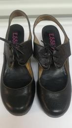 284B* EESKA jolies sandales brunes cuir (38), Brun, Escarpins, Envoi, Neuf