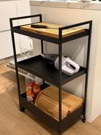 Roltafel, zwart, 50.5x30x83 cm, Huis en Inrichting, Ophalen, Zo goed als nieuw, Rechthoekig