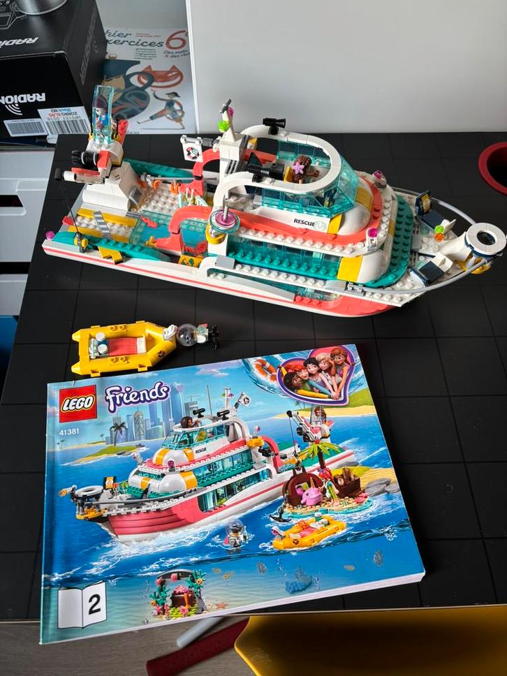 LEGO Friends 41381 – Bateau de Sauvetage – Complet + Notice, Enfants & Bébés, Jouets | Duplo & Lego, Comme neuf, Lego, Ensemble complet