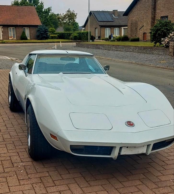 Chevrolet Corvette C3 1974 – Matching Numbers – L82 V8, Auto's, Oldtimers, Particulier, Benzine, Coupé, 2 deurs, Automaat, Wit