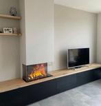 tv meubel inclusief elektrische haard, Huis en Inrichting, Verzenden, Modern landelijk, Nieuw, 200 cm of meer