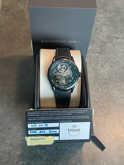 Raymond Weil Freelancer squelette automatique, 42mm, Handtassen en Accessoires, Horloges | Heren, Zo goed als nieuw, Polshorloge
