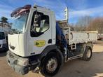 Renault Midlum 270 *TIPPER+FASSI CRANE-FRENCH TRUCK*, Auto's, Vrachtwagens, Achterwielaandrijving, Renault, Wit, Bedrijf