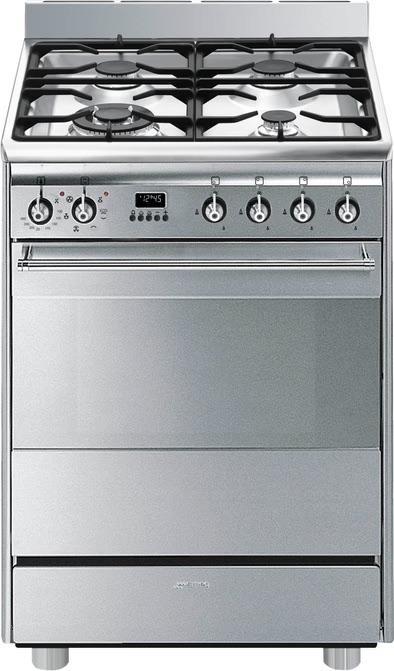SMEG Gasfornuis Model "SNL61GX", Elektronische apparatuur, Fornuizen, Gebruikt, Gas, 4 kookzones, 45 tot 60 cm, Ophalen of Verzenden