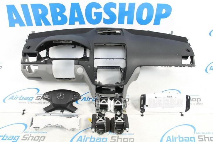 Airbag set - Dashboard grijs 3 spaak Mercedes C klasse W204, Auto-onderdelen, Dashboard en Schakelaars