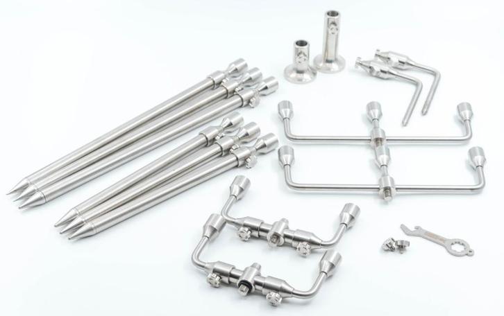 Dobbins Bobbins Bankstick Setup Stainless Steel, Watersport en Boten, Hengelsport | Karpervissen, Zo goed als nieuw, Complete set