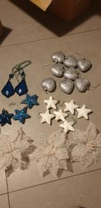 Kerstboom hangers wit, zilver, blauw, Diversen, Kerst, Ophalen of Verzenden, Gebruikt