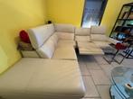 Canapé d’angle Natuzzi 6 places – cuir blanc cassé, Maison & Meubles, Banc d'angle, Quatre personnes ou plus, Enlèvement, Utilisé