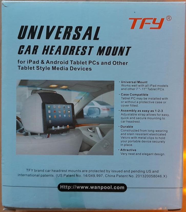 Tablet houder auto hoofdsteun, Computers en Software, Tablet-hoezen, Zo goed als nieuw, 11 inch, Ophalen