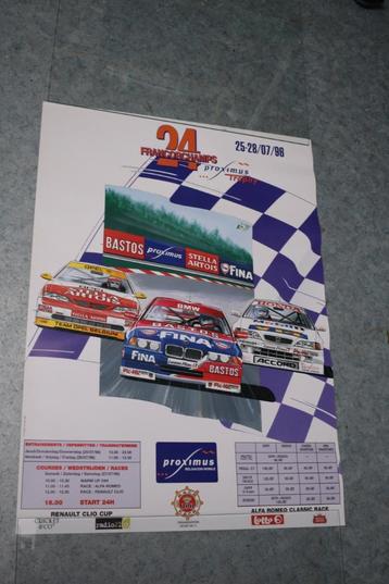 Lot 2 poster 24 Francorchamps Proximus trophy 1996 beschikbaar voor biedingen