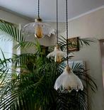 Vintage Holophane glazen hanglampen., Ophalen of Verzenden