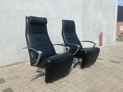 2x Jori Brainbuilder relax Medi Mono-move zwart leder, ZGAN!, Huis en Inrichting, Fauteuils, Ophalen of Verzenden