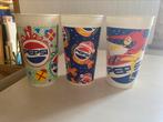 Set van 3 vintage Pepsi-bekers, Ophalen of Verzenden, Gebruikt, Frisdrankglas