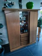Stijlvolle massief eiken dressoir en barkast, Ophalen, Gebruikt, Eikenhout, Met deur(en)