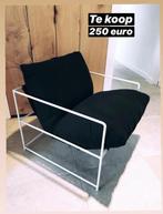 2 zetels wit staal en zacht kussen, 75 tot 100 cm, Modern, Metaal, 75 tot 100 cm