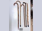 5X Antieke Antieke wandelstok - wandelstokken hout houten, Diversen, Wandelstokken, Ophalen of Verzenden