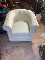Lederen zetels in chesterfield stijl. Mancave, Huis en Inrichting, Ophalen, Gebruikt, Leer
