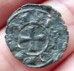 Middeleeuws muntje 1 Denaro - Conrad I (1250-1254) Sicilië., Verzenden, Italië, Losse munt