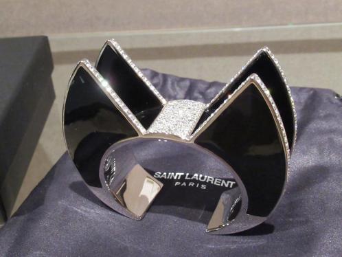 Prachtige Saint Laurent armband met kristallen NIEUW, Bijoux, Sacs & Beauté, Bracelets, Neuf, Argent, Avec cristal, Envoi