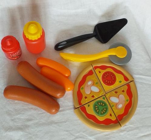 Set met pizza en worst, Kinderen en Baby's, Speelgoed | Speelkeukens, Gebruikt, Ophalen of Verzenden