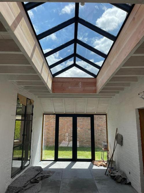 ALUMINIUM Koepel/lichtstraat/zadeldak/raam plat dak, Doe-het-zelf en Bouw, Glas en Ramen, Nieuw, Dakraam, Veiligheidsglas, Ophalen of Verzenden