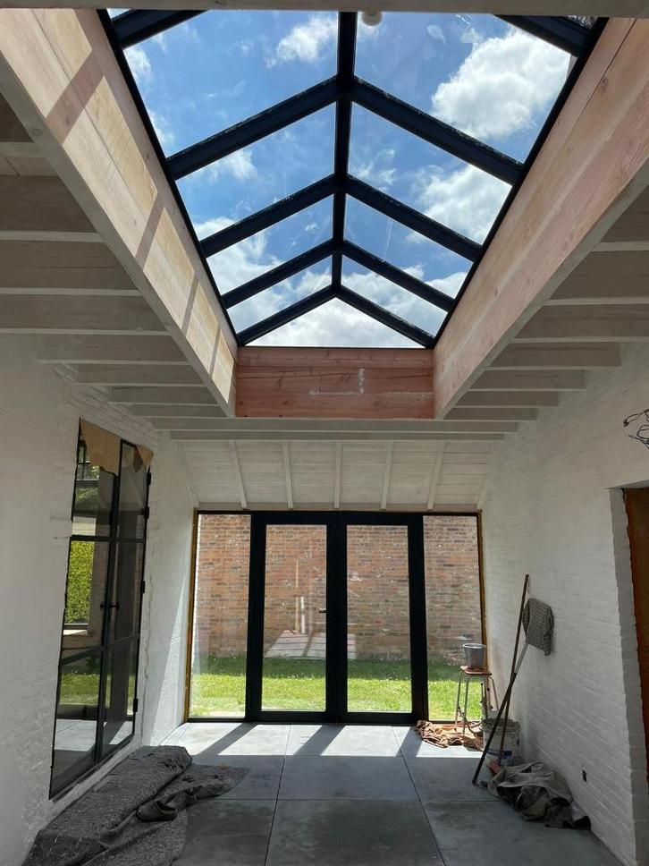 ALUMINIUM Koepel/lichtstraat/zadeldak/raam plat dak, Doe-het-zelf en Bouw, Glas en Ramen, Nieuw, Dakraam, Veiligheidsglas, Ophalen of Verzenden