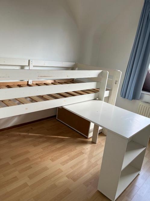 Lit Mezzanine avec bureau pour chambre enfant, Kinderen en Baby's, Kinderkamer | Stapelbedden en Hoogslapers, Gebruikt, Hoogslaper