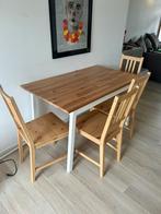 Zo goed als nieuw, tafel en 4 stoelen, Huis en Inrichting, Ophalen, Zo goed als nieuw