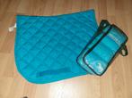 licht blauw zadeldoek met 4x bandages maat pony, Animaux & Accessoires, Chevaux & Poneys | Couvertures & Couvre-reins, Enlèvement ou Envoi
