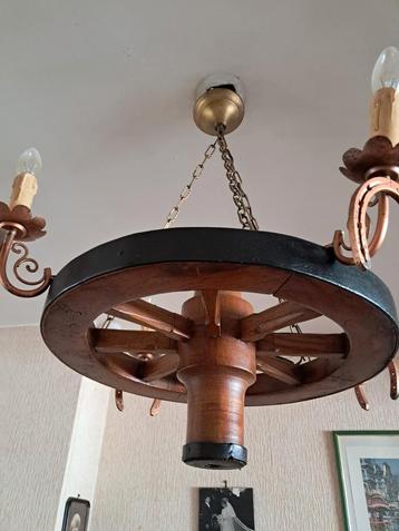 Lustre artisanal chene., Ophalen, Zo goed als nieuw